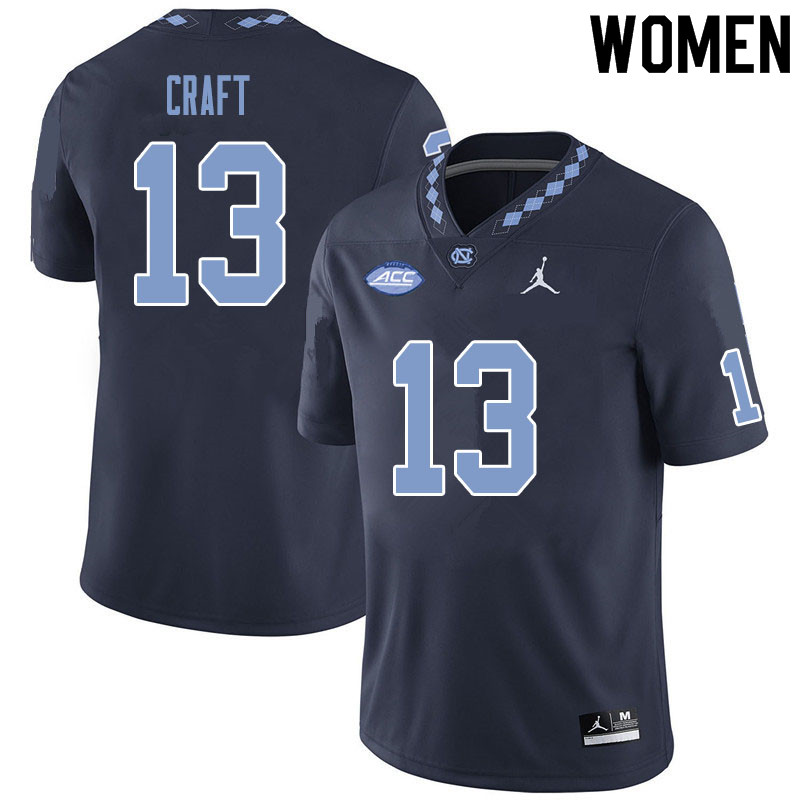 Women #13 Tylee Craft North Carolina Tar Heels College Football Jerseys Sale-Black